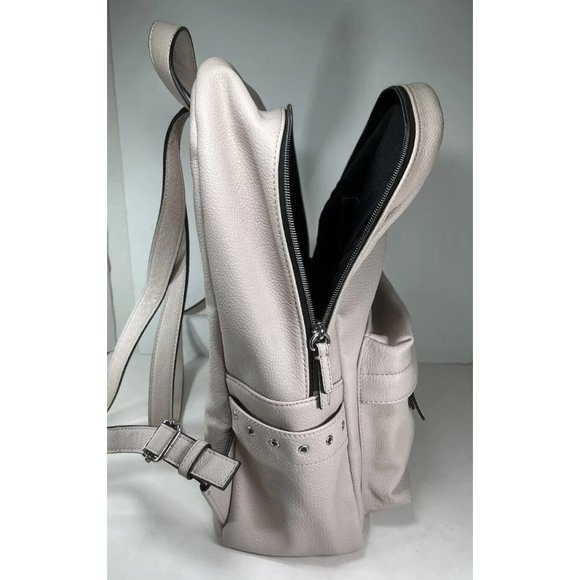 Calvin Klein Light Beige Faux Leather Backpack - Picture 4 of 15